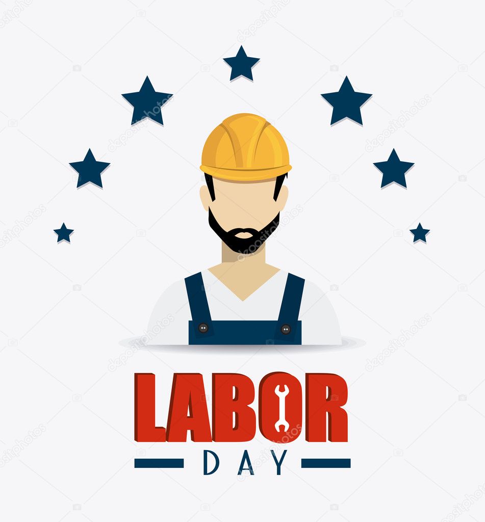 Labor day card design.