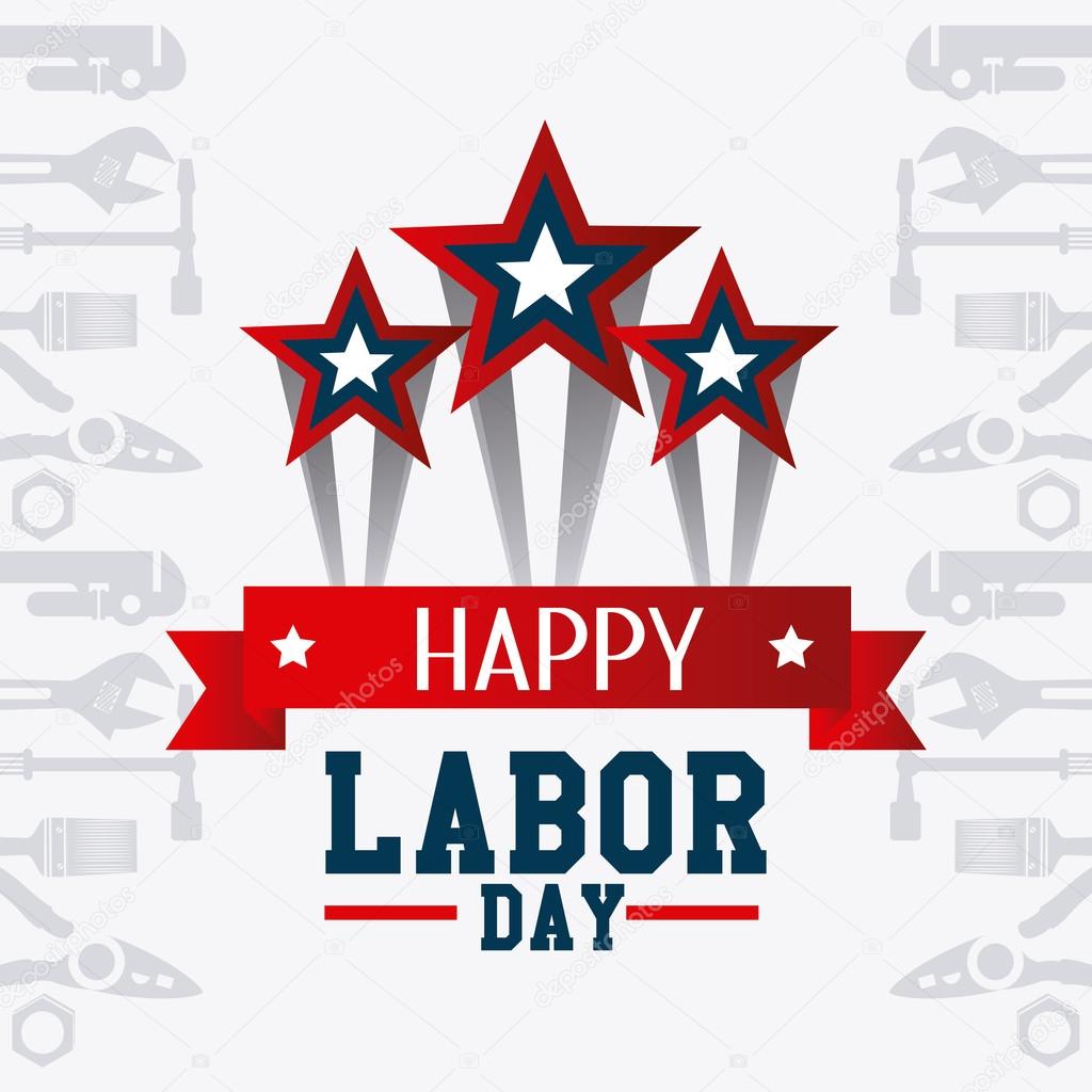 Labor day card design.