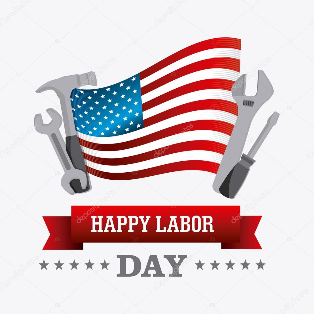 Labor day card design.