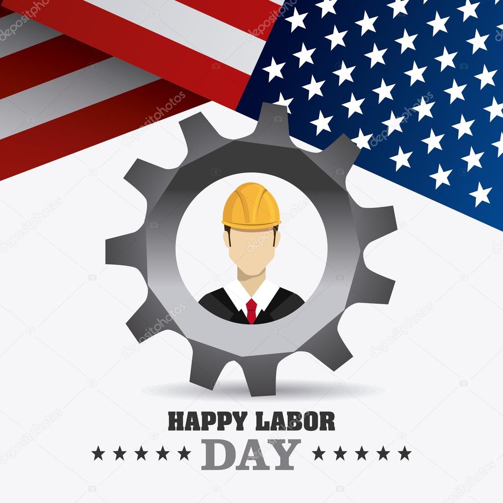 Labor day card design.