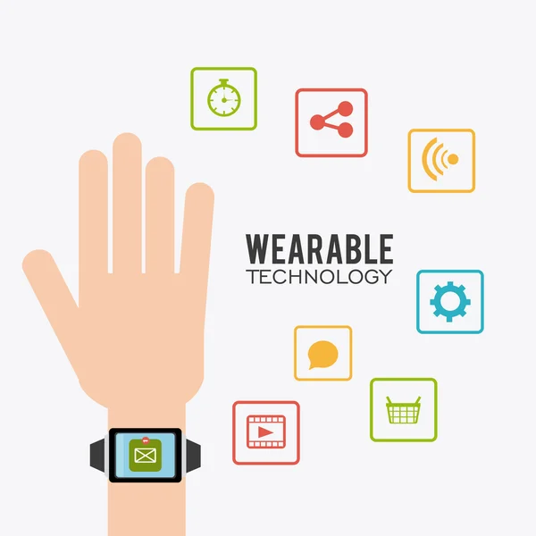 Design de tecnologia wearable . — Vetor de Stock