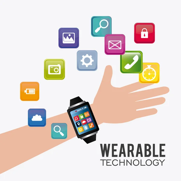 Wearable technology design. — Stock Vector