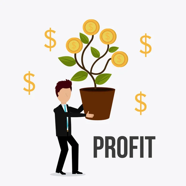 Profit üzleti tervezés. — Stock Vector