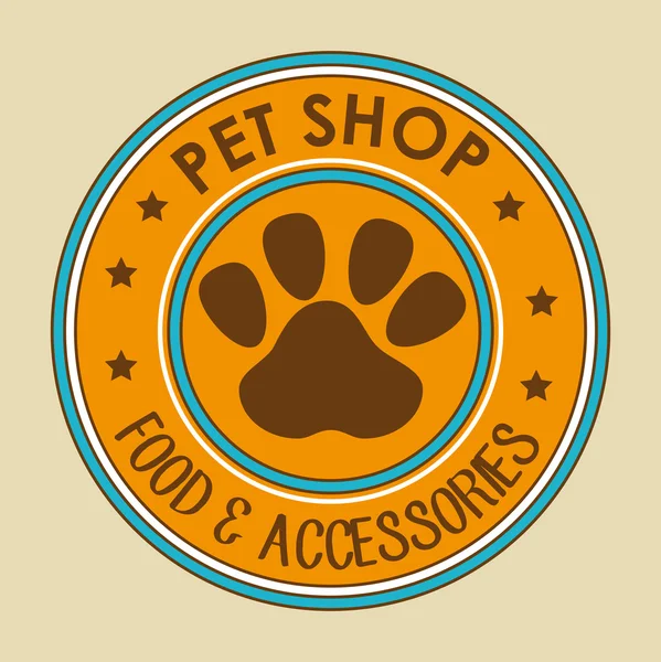 Pet shop design. — Stock Vector