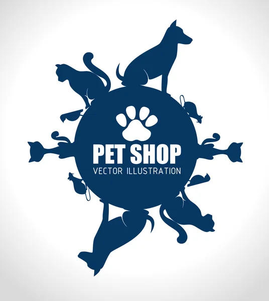 Pet shop design. — Stock Vector