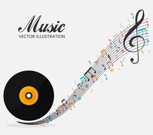 Diseño musical . — Vector de stock