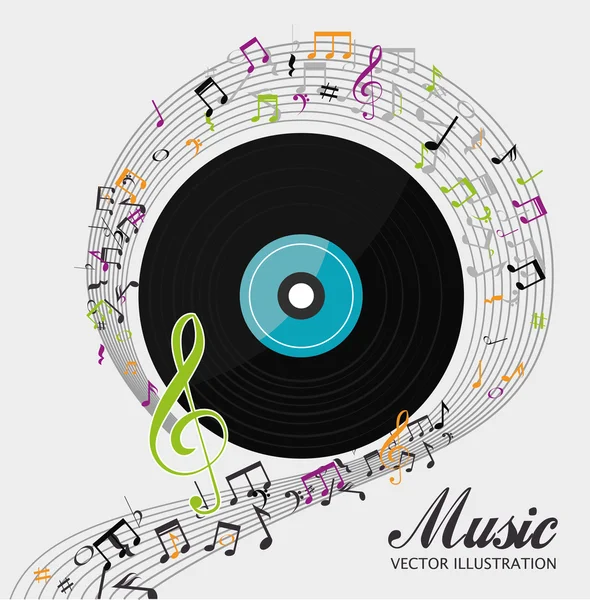 Diseño musical . — Vector de stock