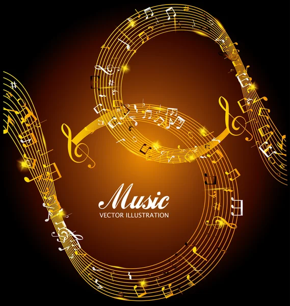 Diseño musical . — Vector de stock