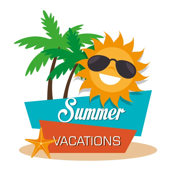 Vacances d'été design . — Image vectorielle