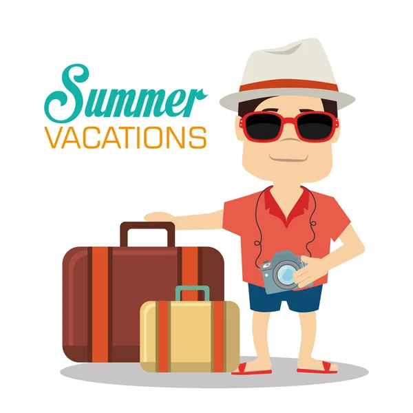Summer vacations design. — Stock Vector