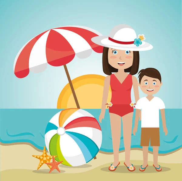 Diseño digital de verano . — Vector de stock