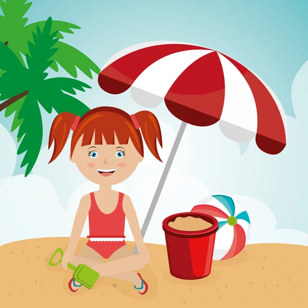 Diseño digital de verano . — Vector de stock