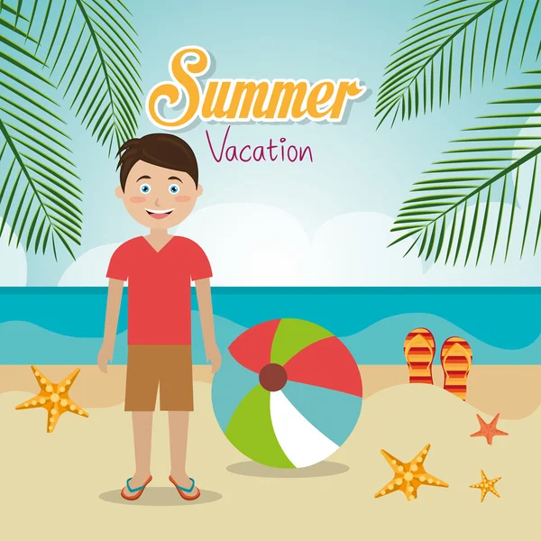 Diseño digital de verano . — Vector de stock