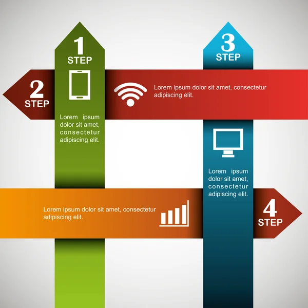 화살표 Infographic 디자인. — 스톡 벡터