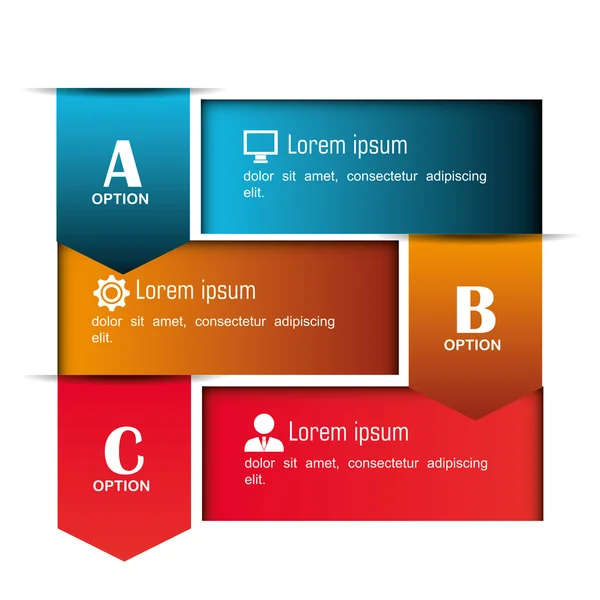 Oklar Infographic tasarım. — Stok Vektör