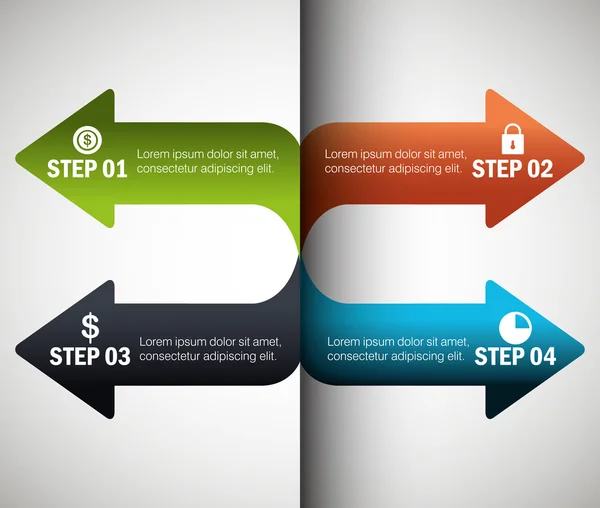 Flechas Diseño infográfico . — Archivo Imágenes Vectoriales