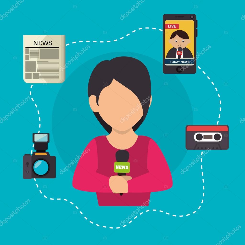 Journalism design. Stock Illustration by ©yupiramos 81306290
