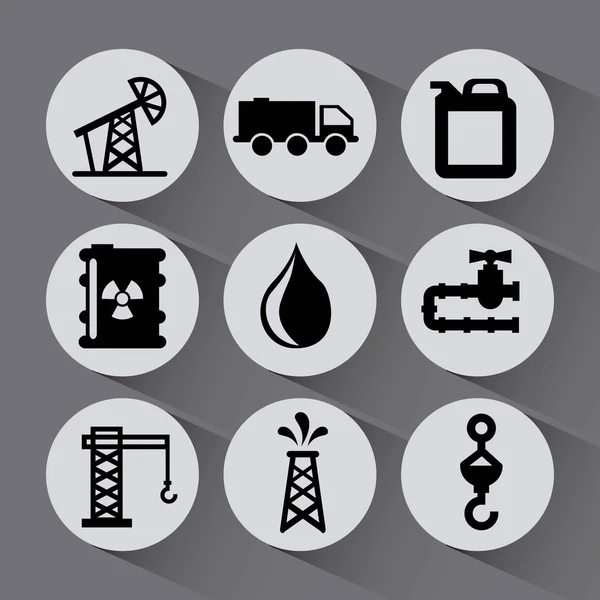 Design de ícones de óleo — Vetor de Stock