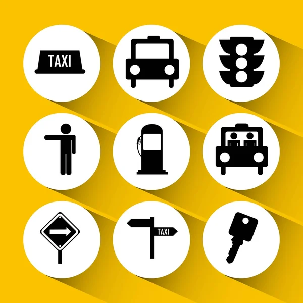 Road icons design — Stock Vector