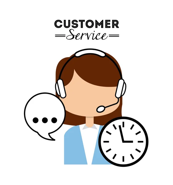 Conception du service client — Image vectorielle