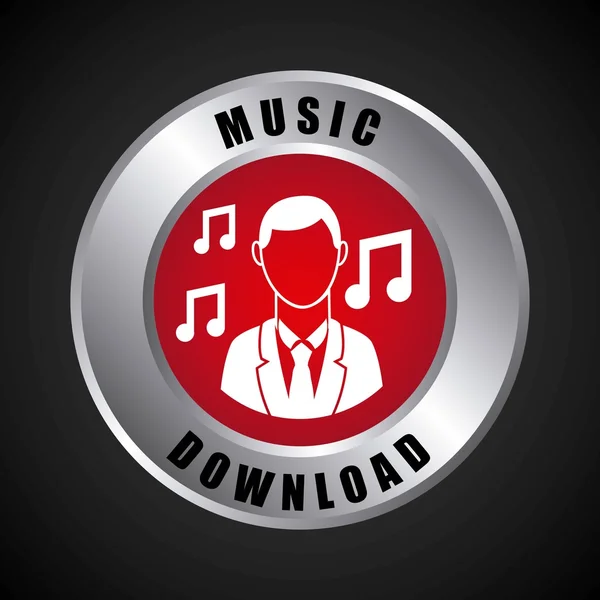 Design de música digital —  Vetores de Stock