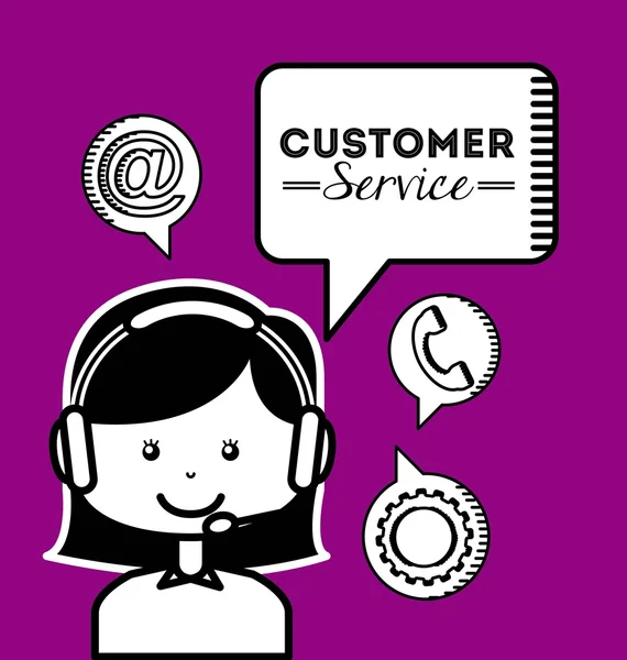 Conception du service client — Image vectorielle