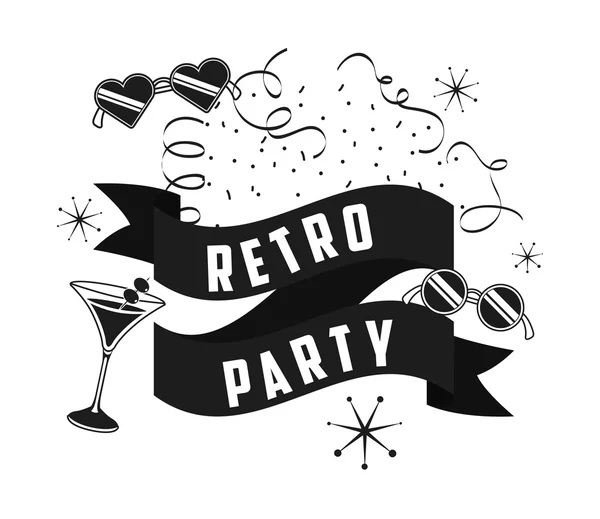 Retro party projekt — Wektor stockowy