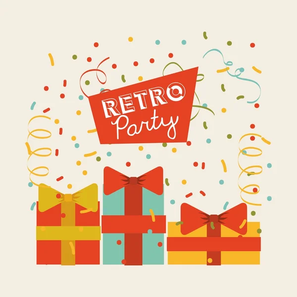 Retro párty design — Stockový vektor
