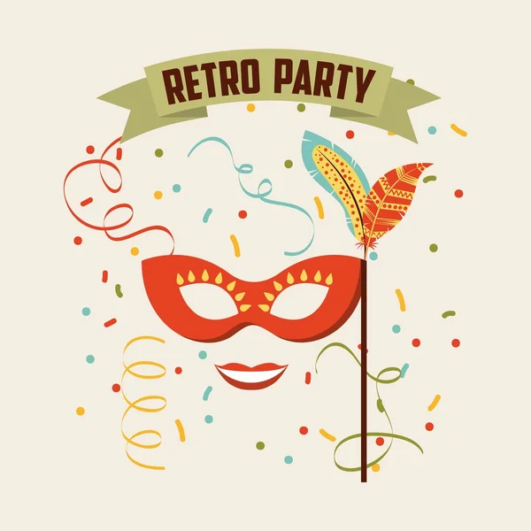 Retro party design — Stock vektor