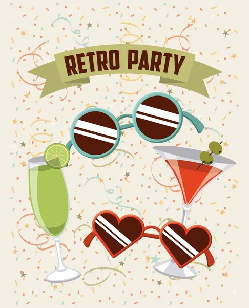 Diseño de fiesta retro — Vector de stock