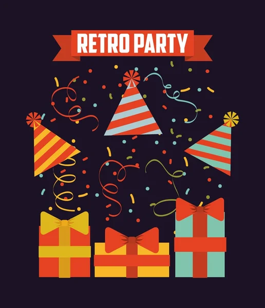 Retro-Party-Design — Stockvektor