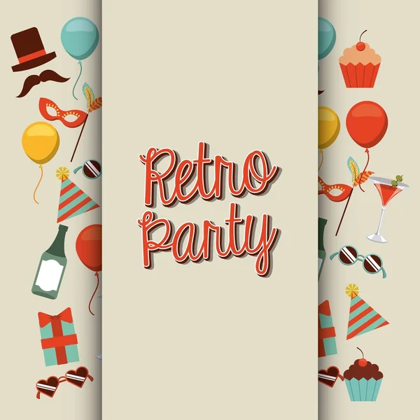 Retro párty design — Stockový vektor