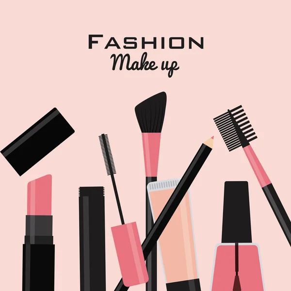 Maquillaje de moda — Vector de stock