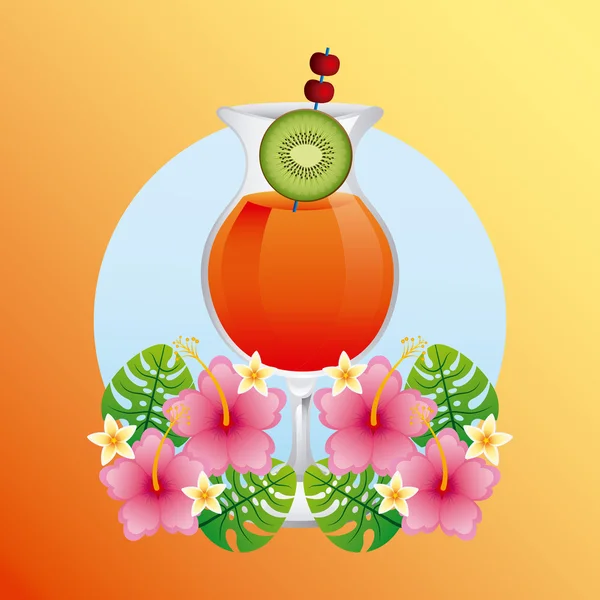 Cóctel tropical — Vector de stock