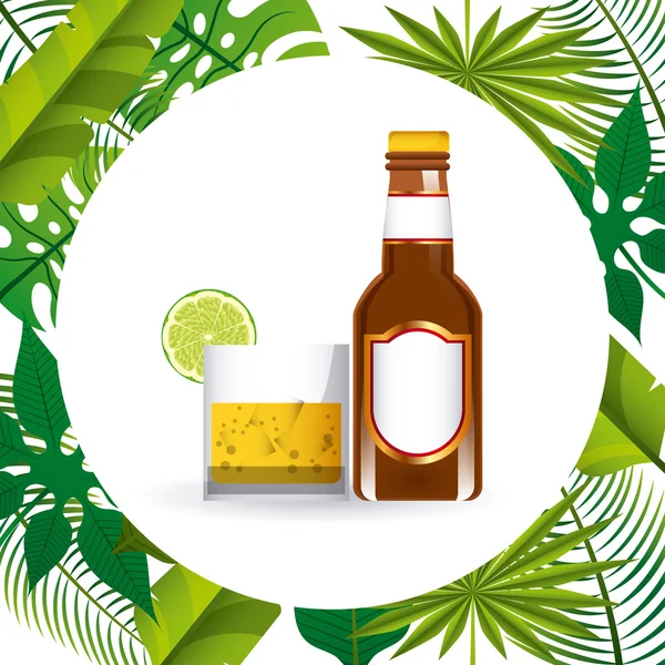 Cóctel tropical — Vector de stock