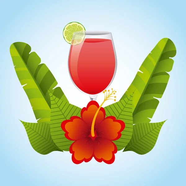 Cocktail tropical — Image vectorielle