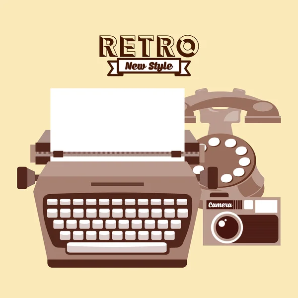 Gaya hidup retro - Stok Vektor