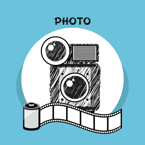 Old style photograph — Stock Vector