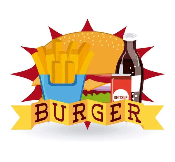 Fast food — Stock Vector