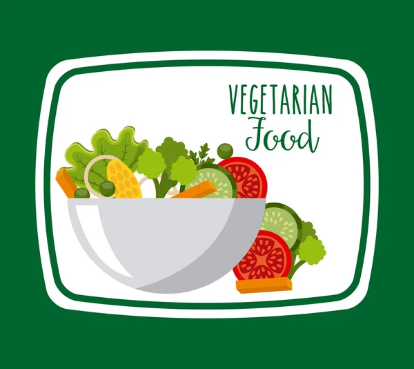 Comida vegetariana — Vetor de Stock