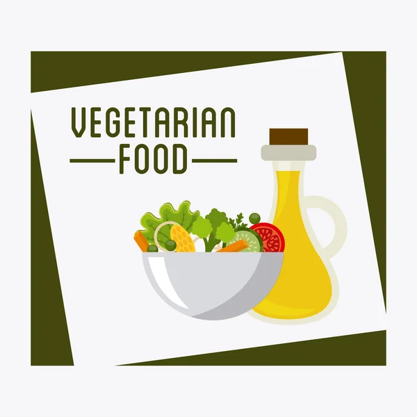 Comida vegetariana — Vector de stock