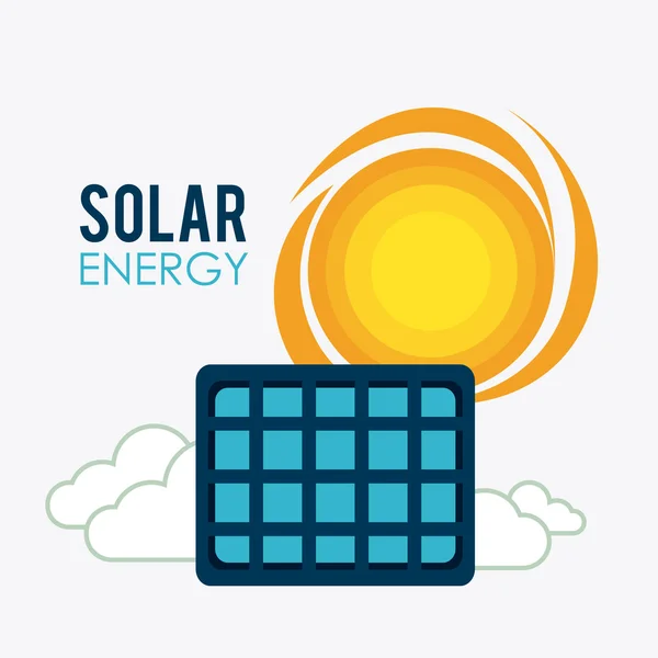 Projeto de energia solar . —  Vetores de Stock