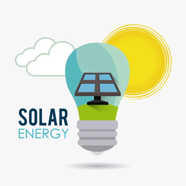 Progettazione energia solare . — Vettoriale Stock