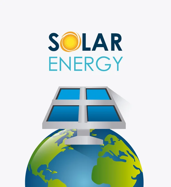 Diseño de energía solar . — Vector de stock