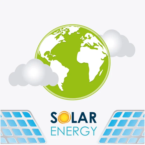 Progettazione energia solare . — Vettoriale Stock