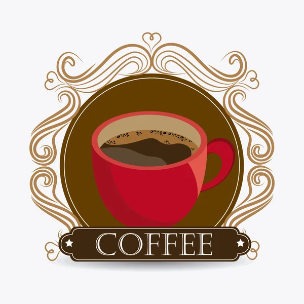 Kaffeegetränk-Design. — Stockvektor