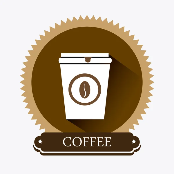 Koffie drinken ontwerp. — Stockvector