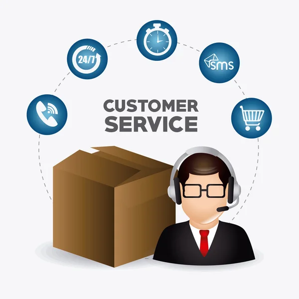 Diseño de servicio al cliente . — Vector de stock