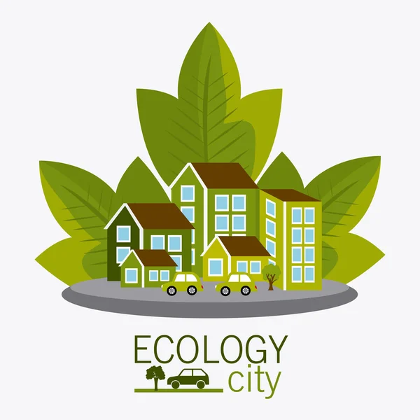 Ecocity design. — Vettoriale Stock