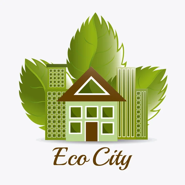 ECOCITY ontwerp. — Stockvector